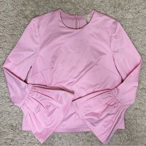 H&M Light Pink Bell Sleeve Blouse